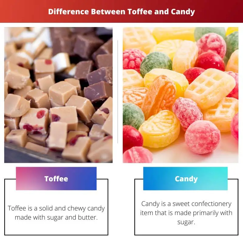 Diferencia entre caramelo y caramelo