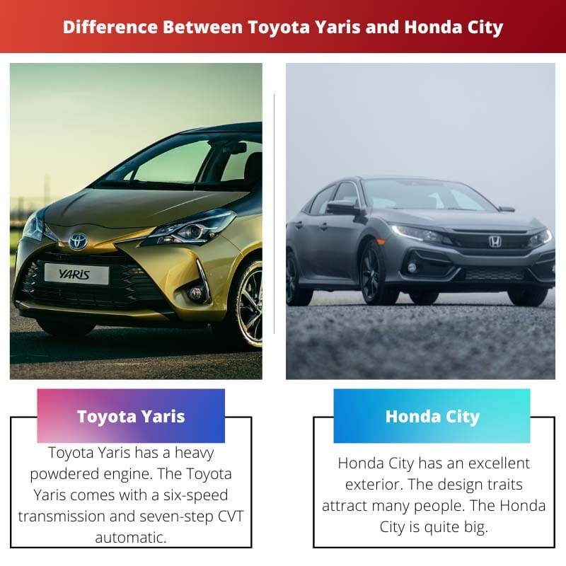  Toyota Yaris vs Honda City Diferencia y Comparación