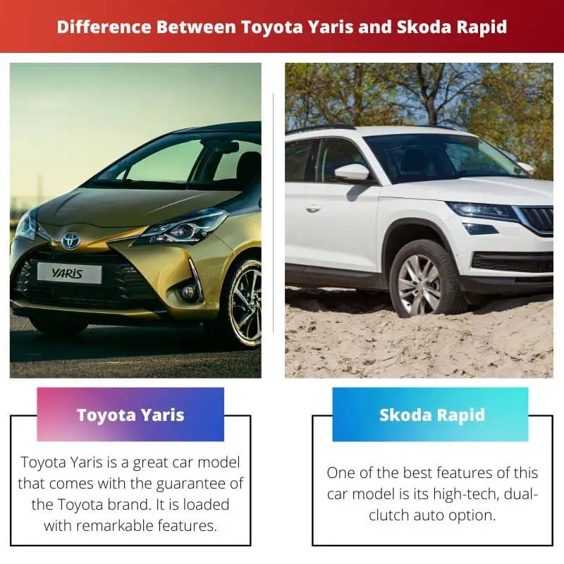 Differenza tra Toyota Yaris e Skoda Rapid