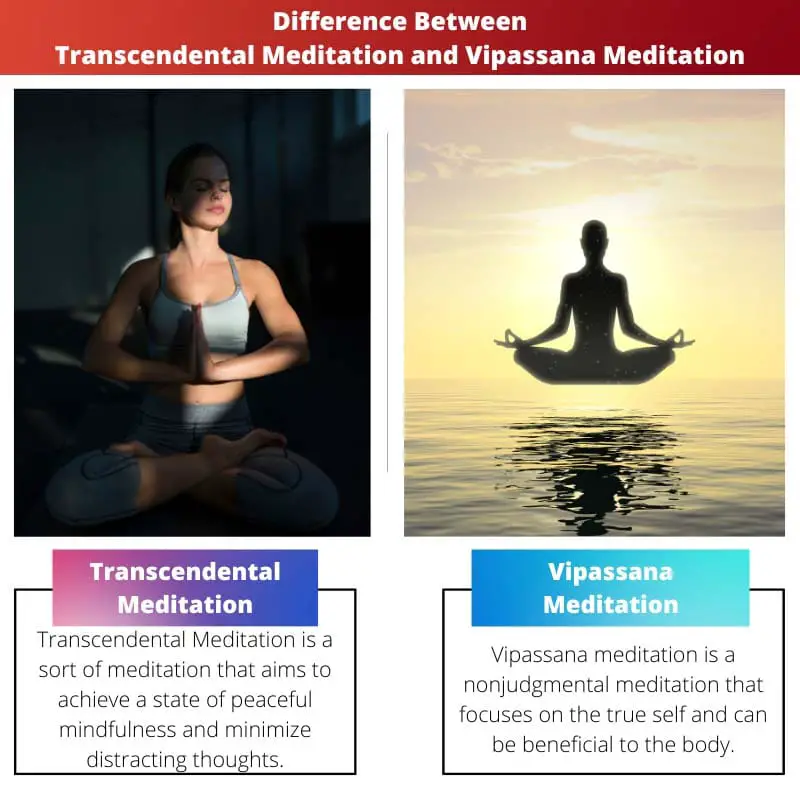 Difference Between Transcendental Meditation and Vipassana Meditation