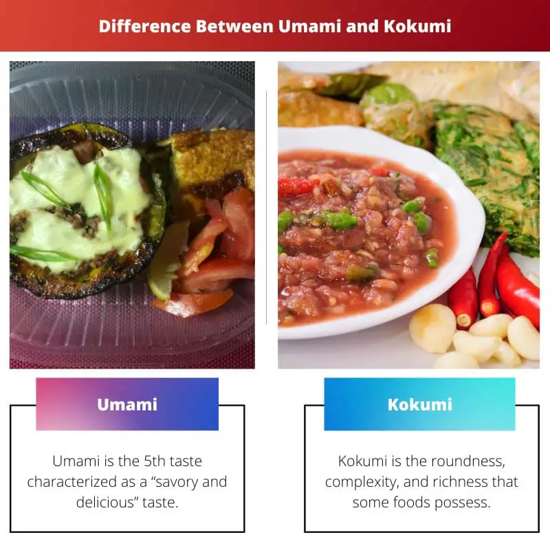 Différence entre Umami et Kokumi