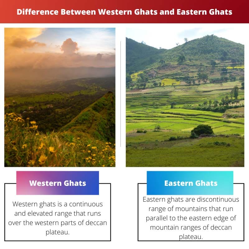 Difference Between Western Ghats and Eastern Ghats