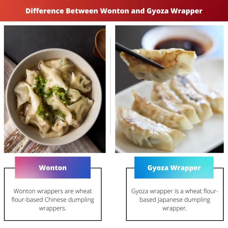 Difference Between Wonton and Gyoza Wrapper