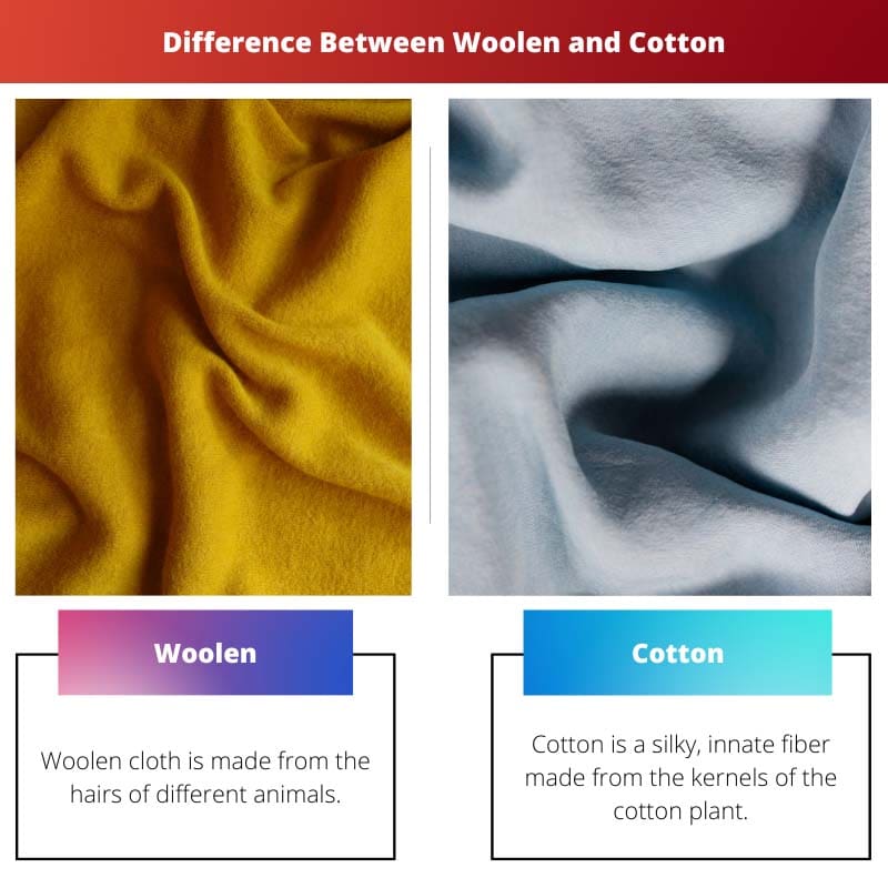 Différence entre la laine et le coton