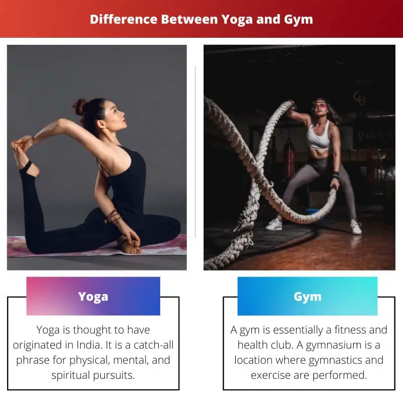 Rozdíl mezi jógou a posilovnou