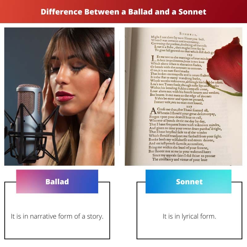 Sự khác biệt giữa Ballad và Sonnet
