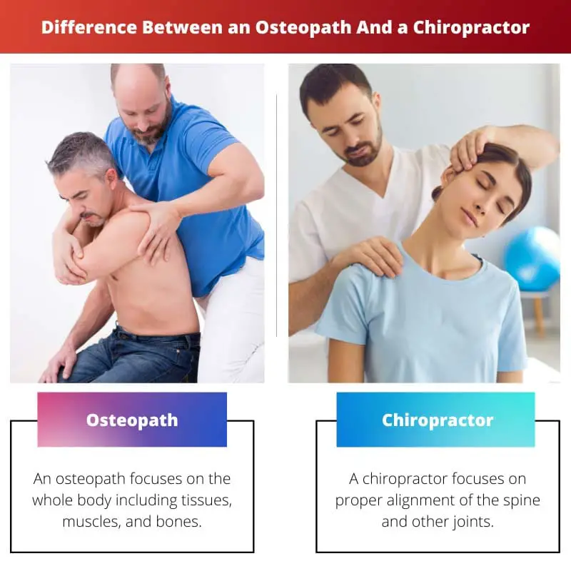 Rozdíl mezi osteopatem a chiropraktikem