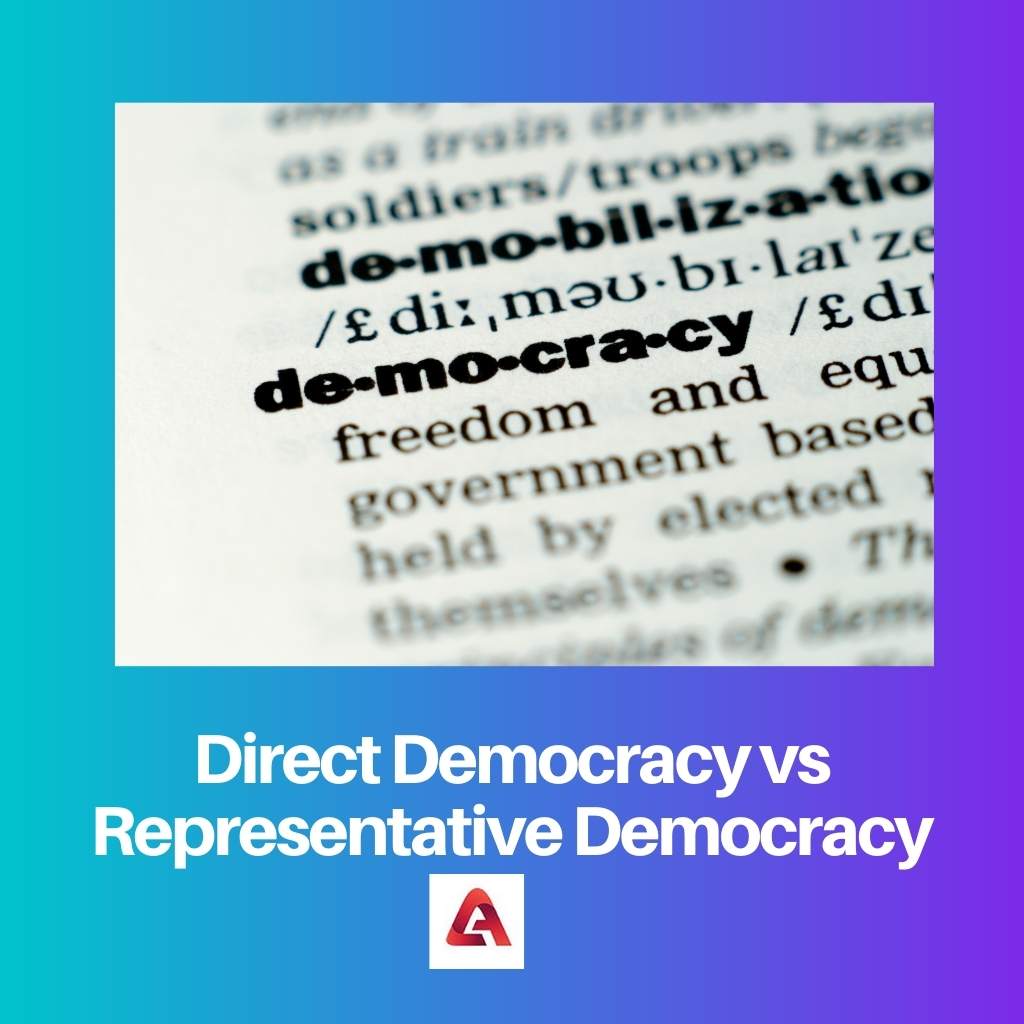 Democrazia diretta contro democrazia rappresentativa