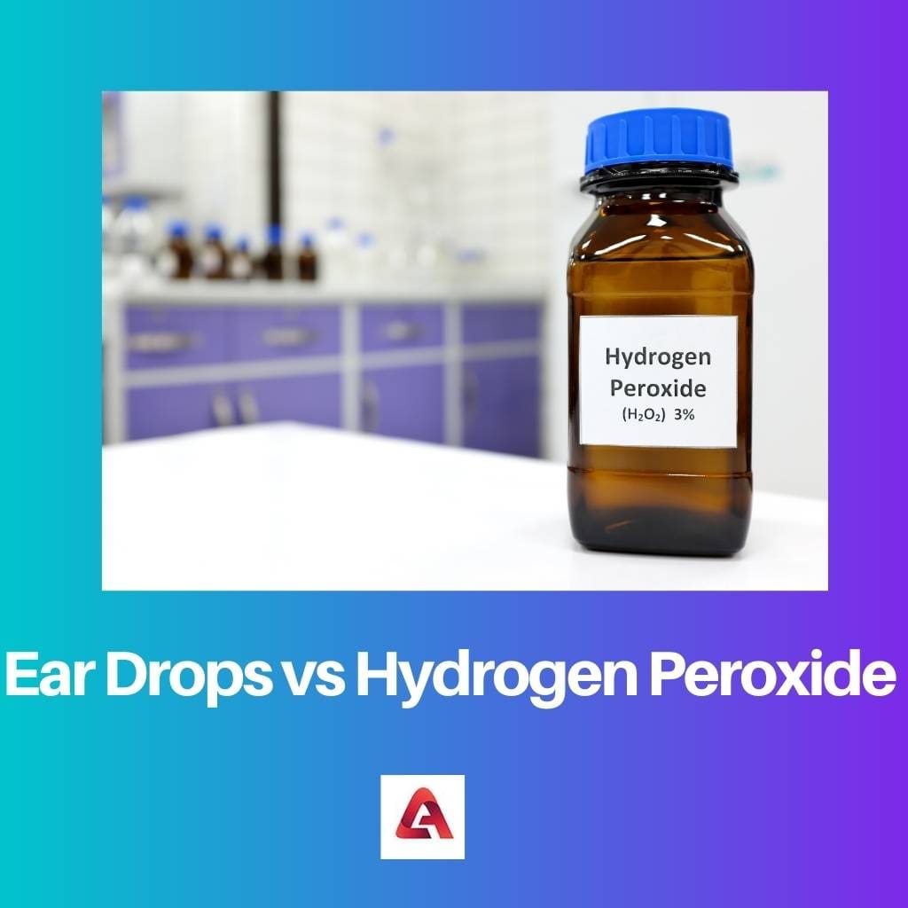 Gotas para los oídos vs peróxido de hidrógeno