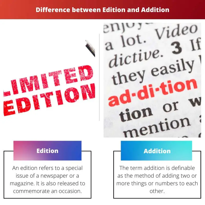 Edition vs Addition - Quelles sont les différences