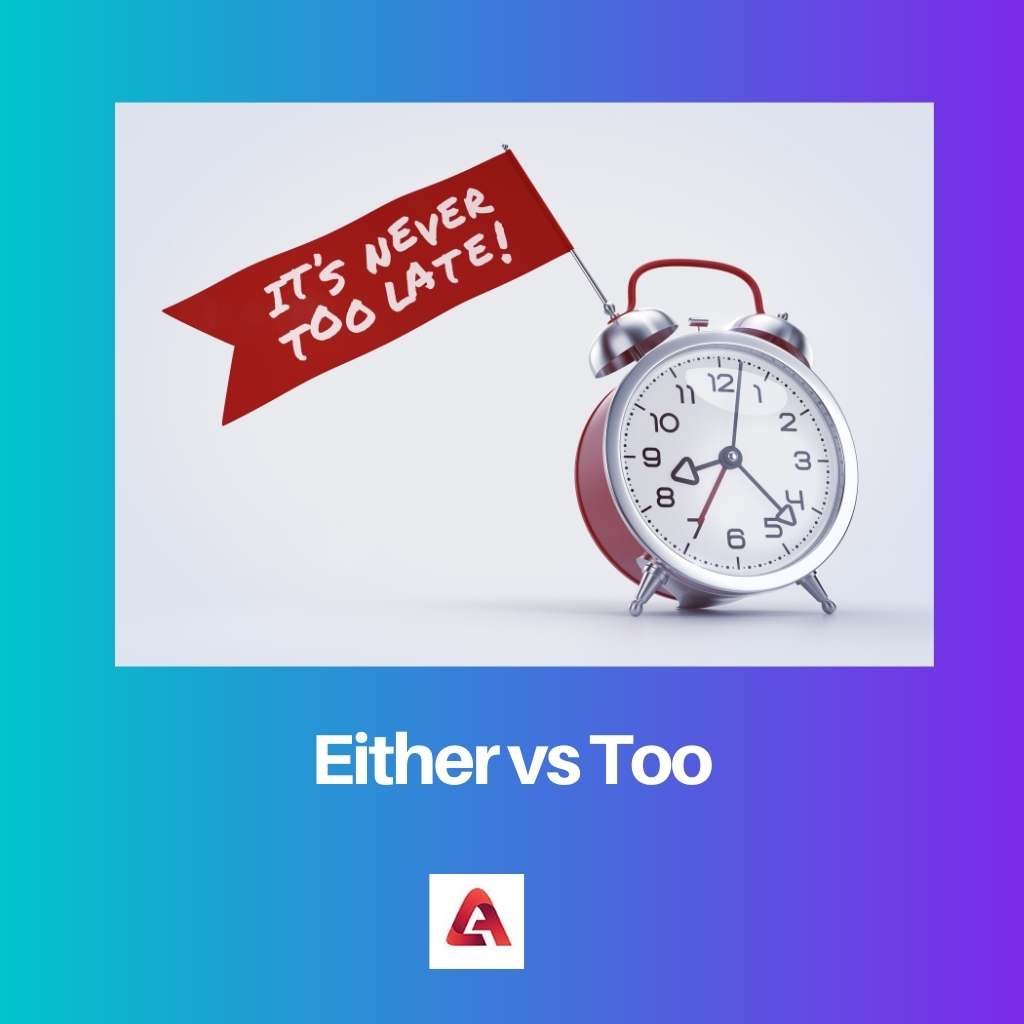 Either vs Too
