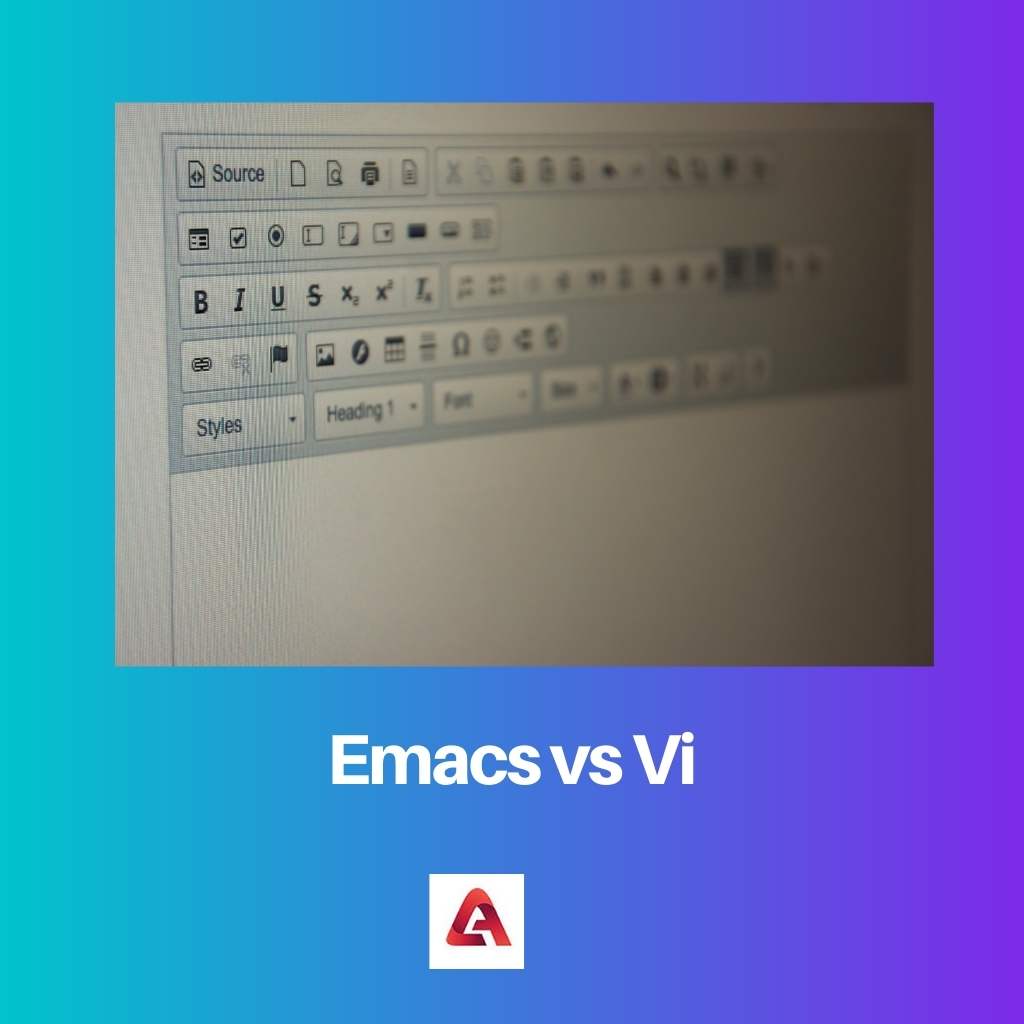 Emacs बनाम Vi