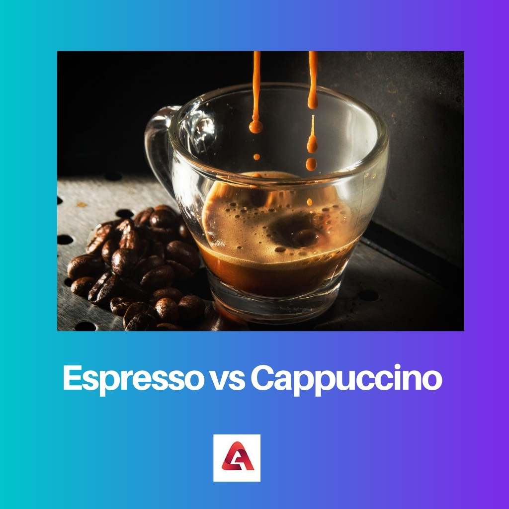 Espresso versus cappuccino