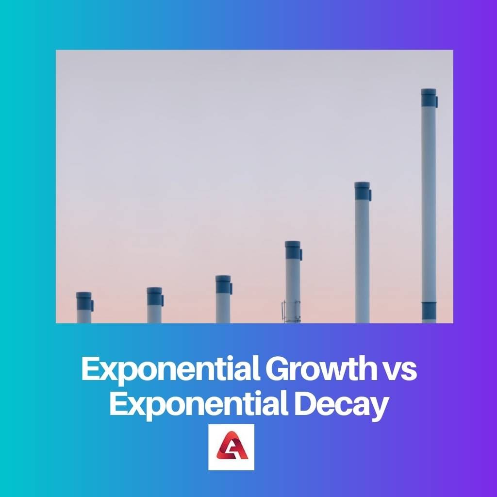 Croissance exponentielle vs décroissance exponentielle
