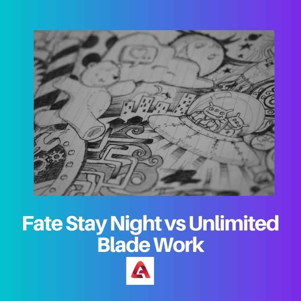 Fate Stay/Night VS Unlimited Blade Works - The Differences