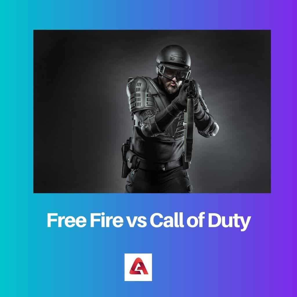 Confira a comparação entre os jogos Call of Duty e Free Fire