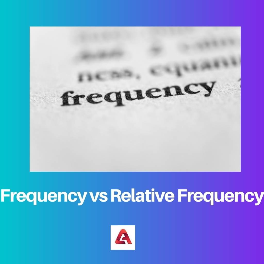 Frequency vs Relative Frequency