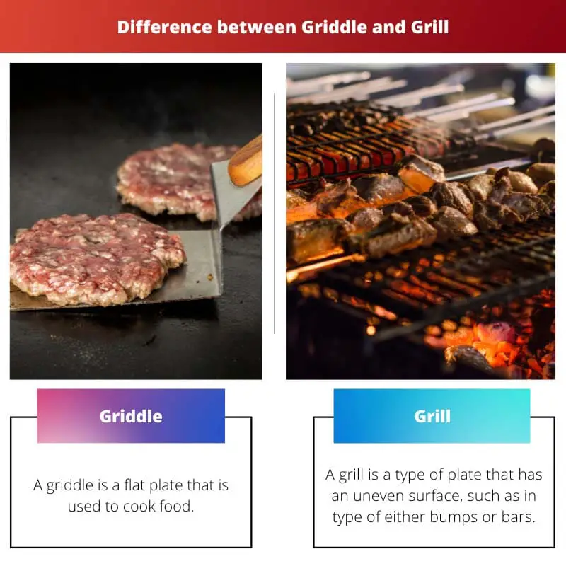 Griddle vs Grill - ความแตกต่างทั้งหมด