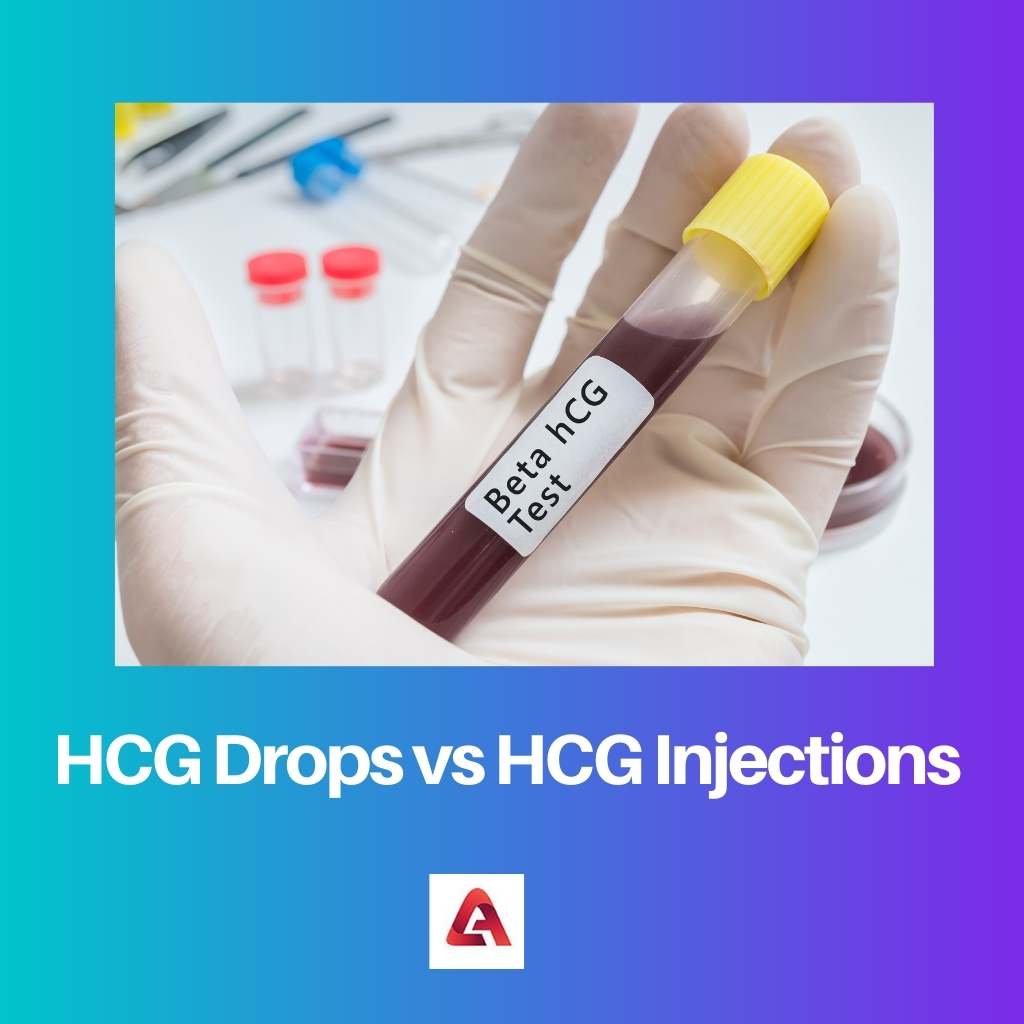 قطرات هرمون موجهة الغدد التناسلية المشيمائية البشرية مقابل حقن HCG