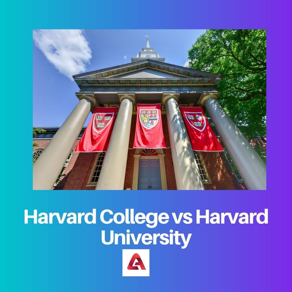 Colegio de Harvard vs Universidad de Harvard