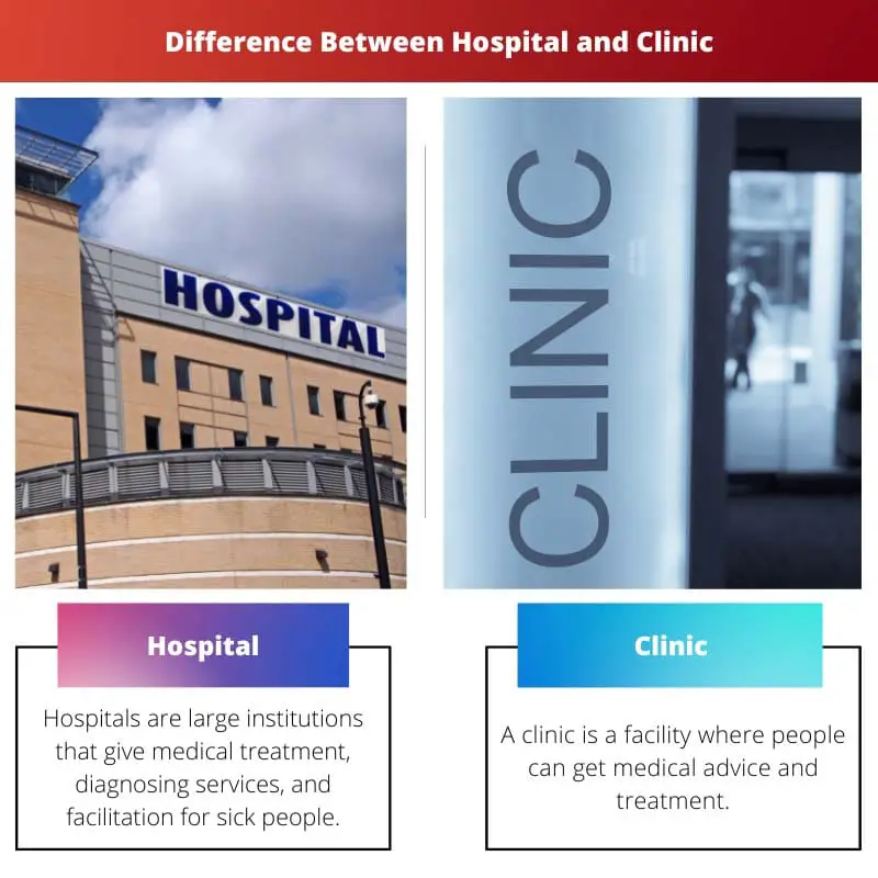 Hôpital vs clinique - Différence entre hôpital et clinique
