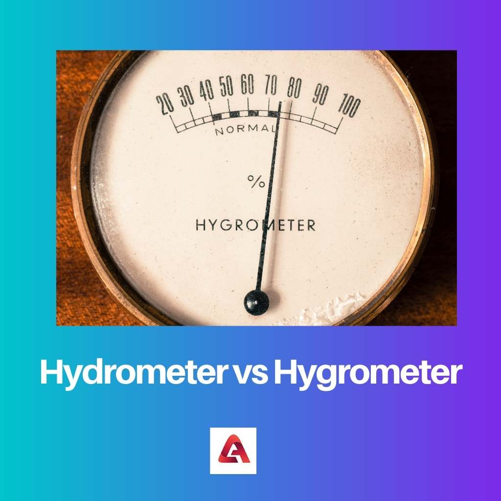 Hidrómetro vs higrómetro
