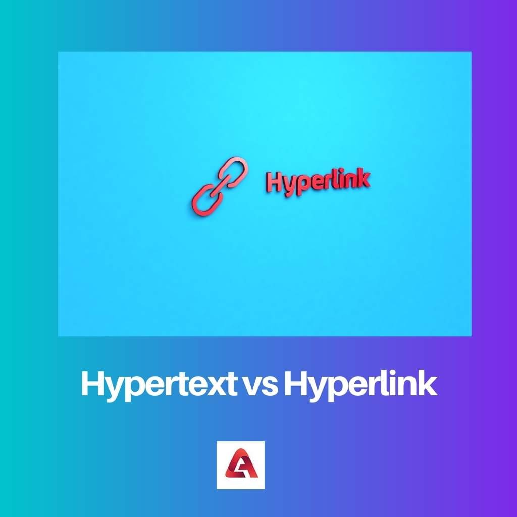 Hypertexte vs lien hypertexte
