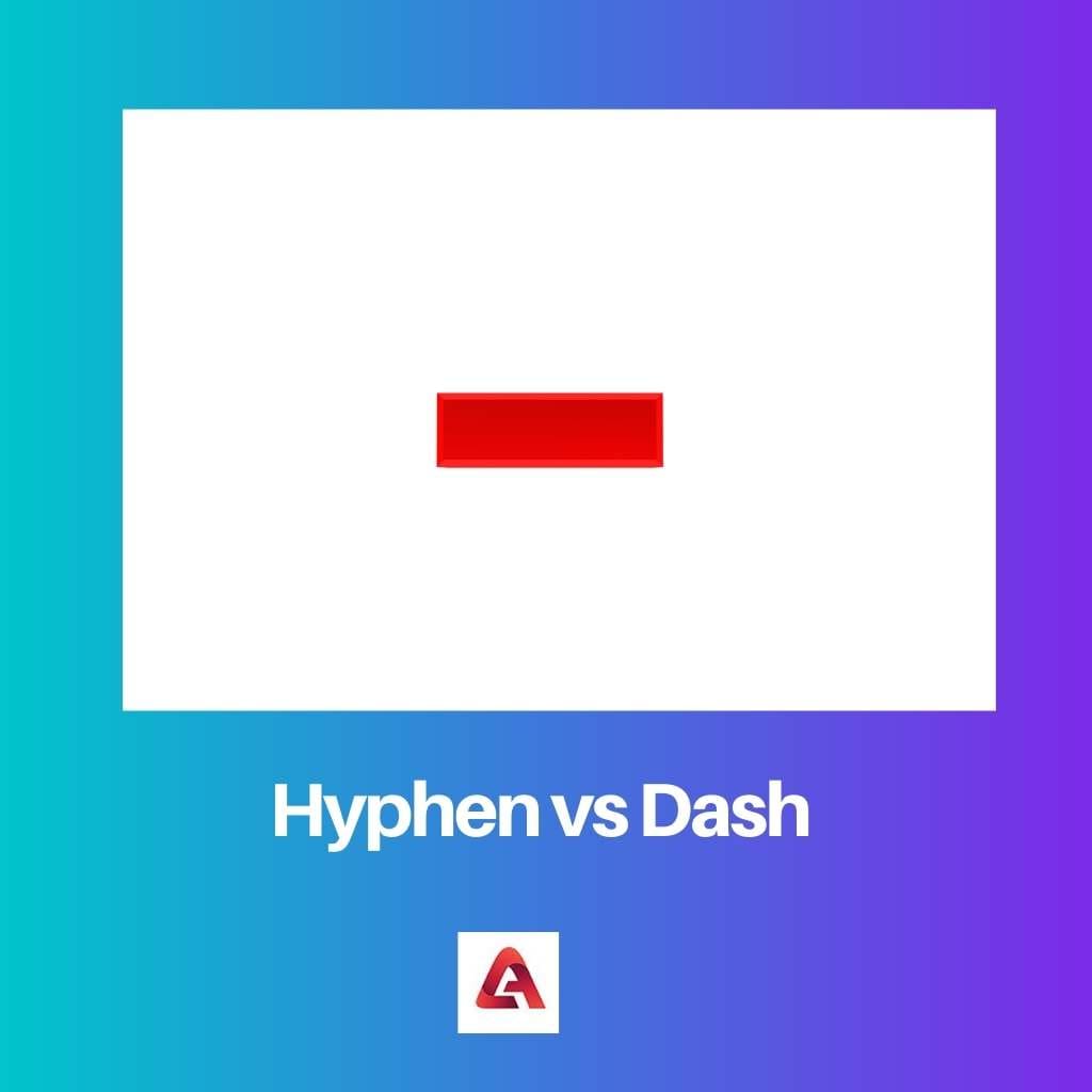 Hyphen vs Dash