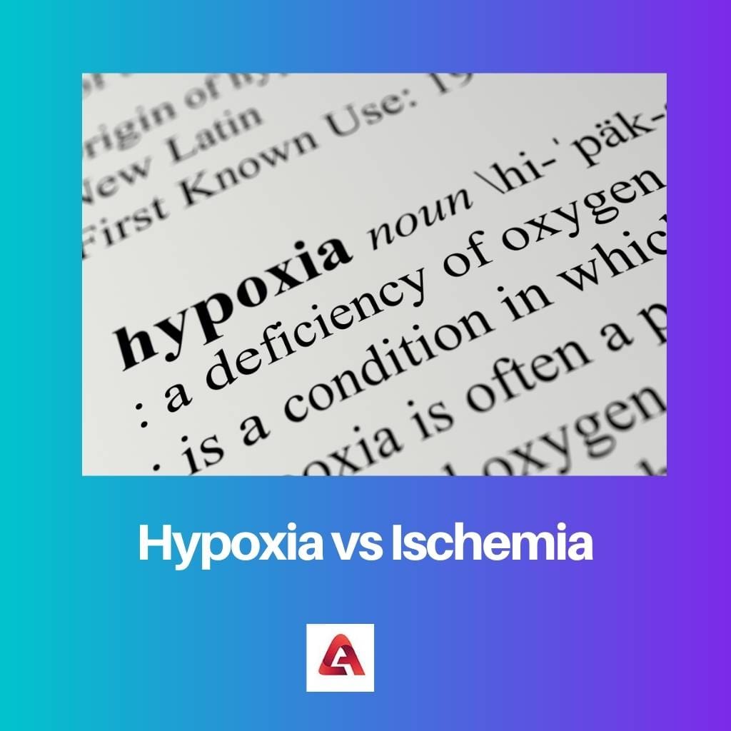 Hypoxie vs ischémie