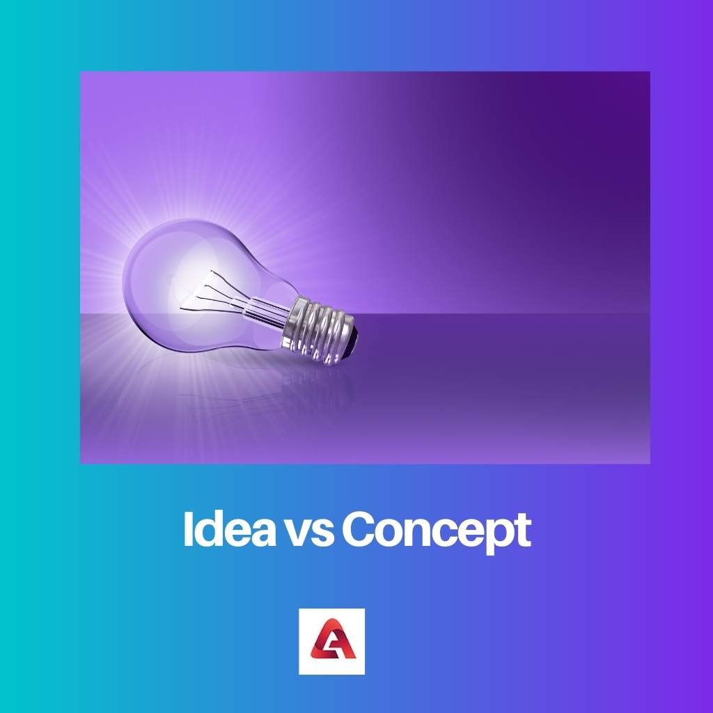 Idee versus concept
