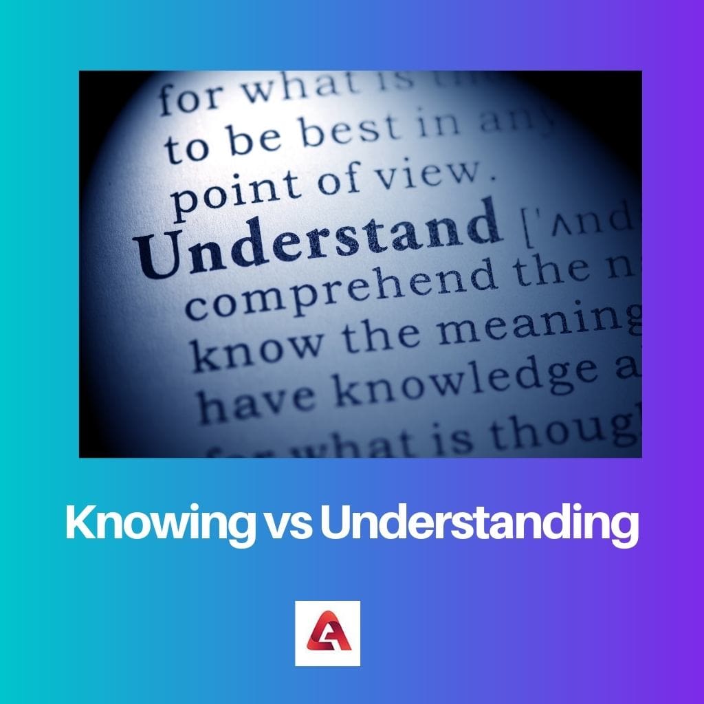 Knowing vs Understanding