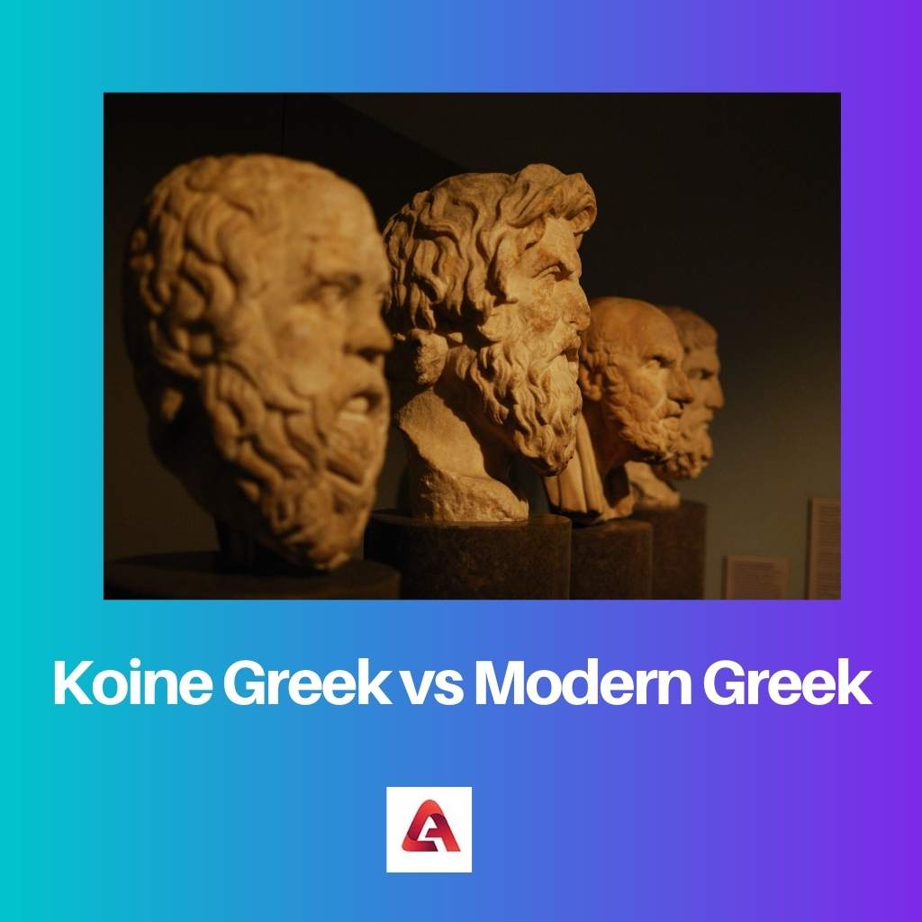Koine greco vs greco moderno