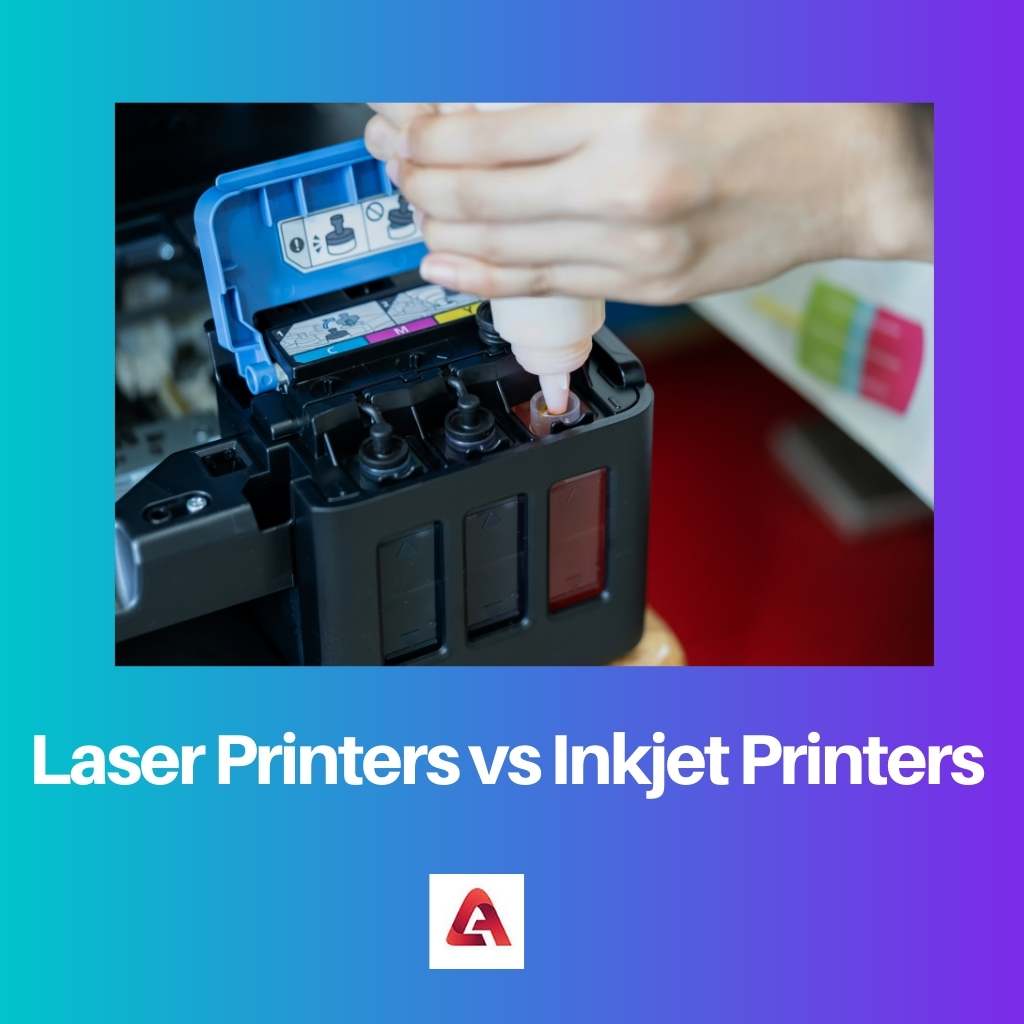 Impressoras a laser versus impressoras a jato de tinta