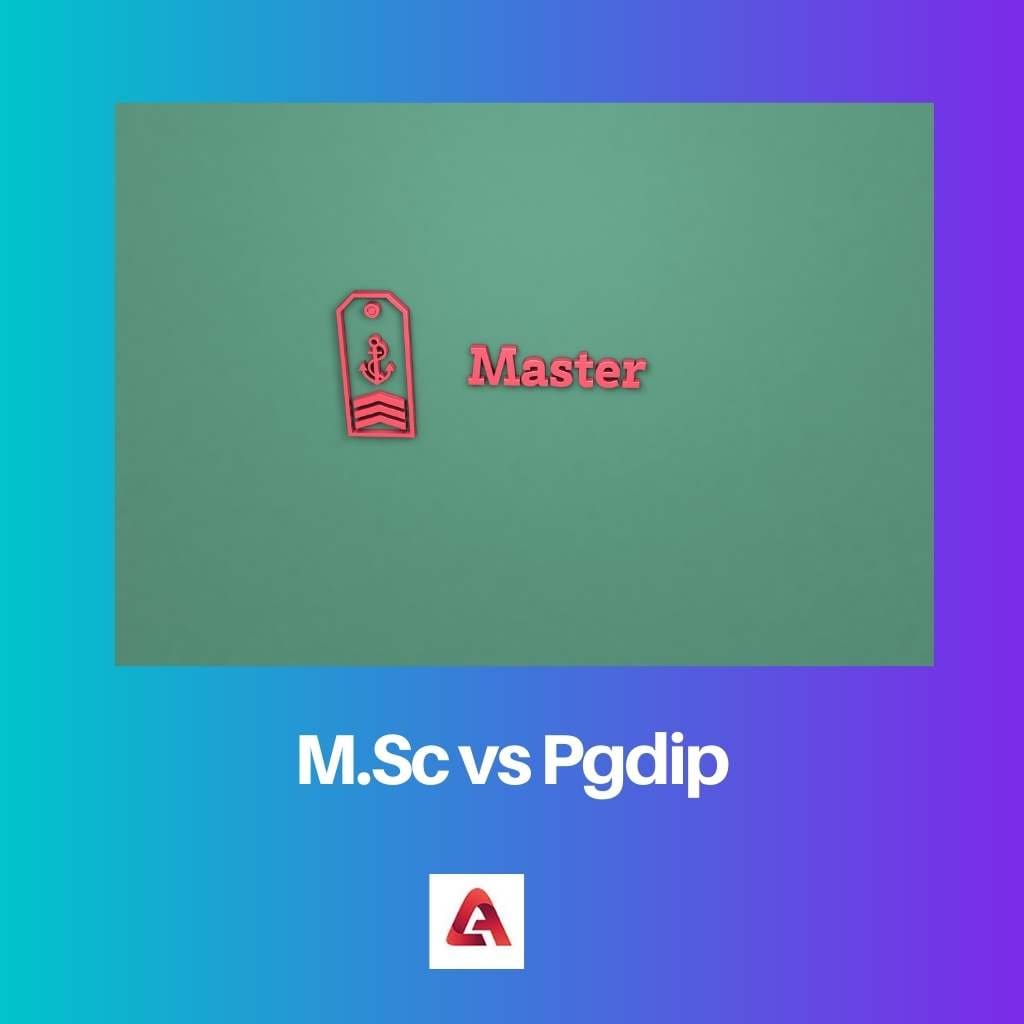 M.Sc versus Pgdip