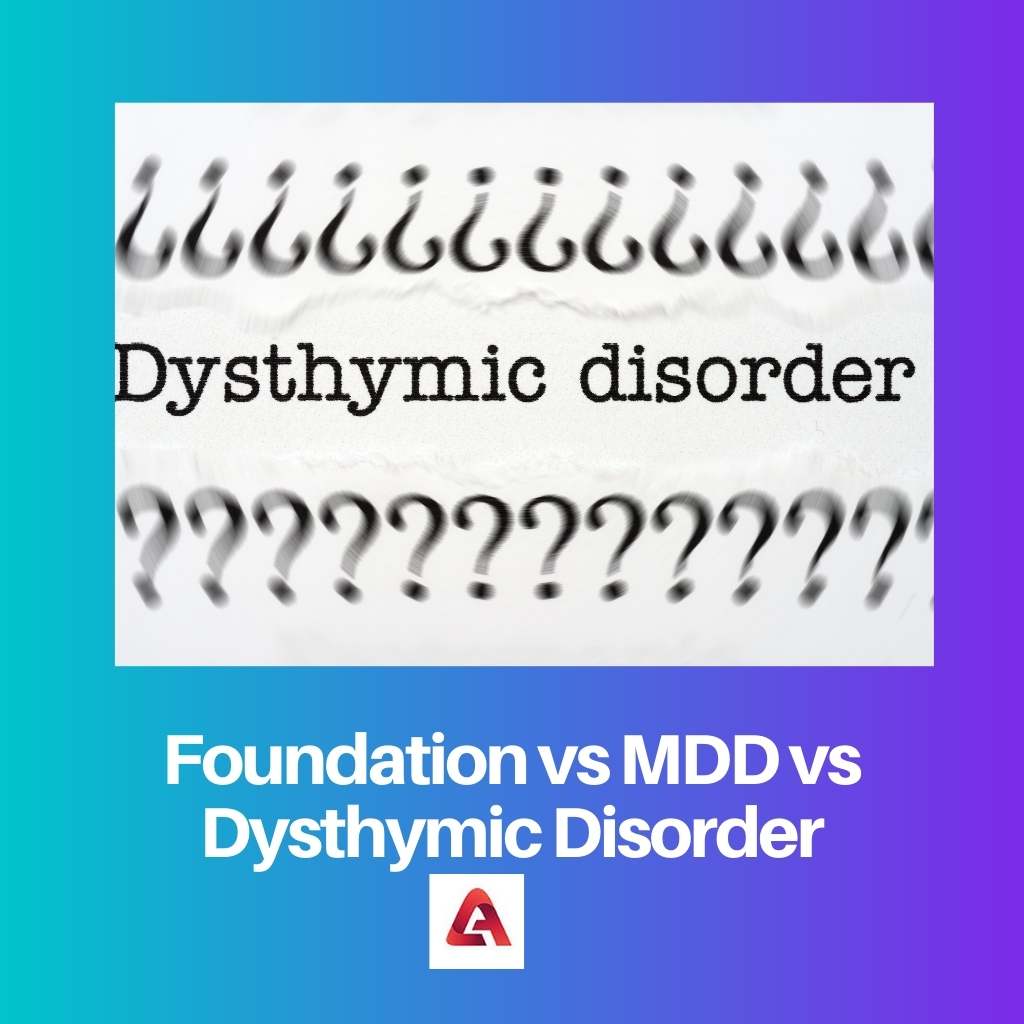MDD vs Dysthymic Disorder