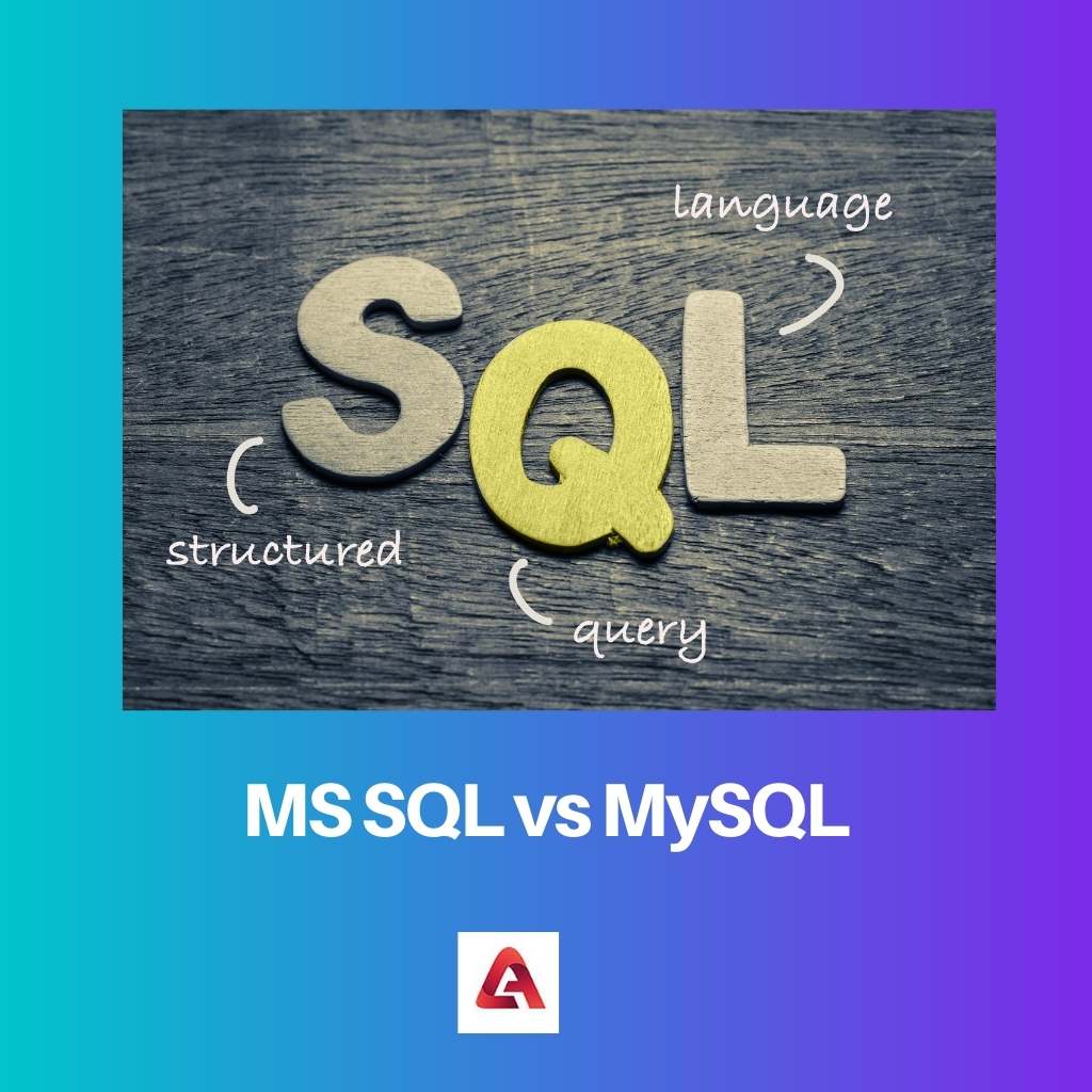 एमएस एसक्यूएल बनाम MySQL