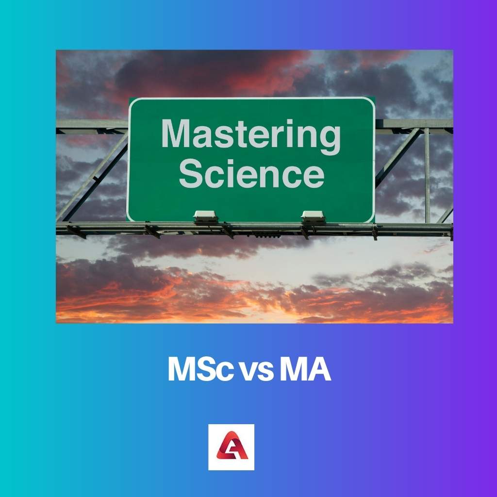 MSc vs MA