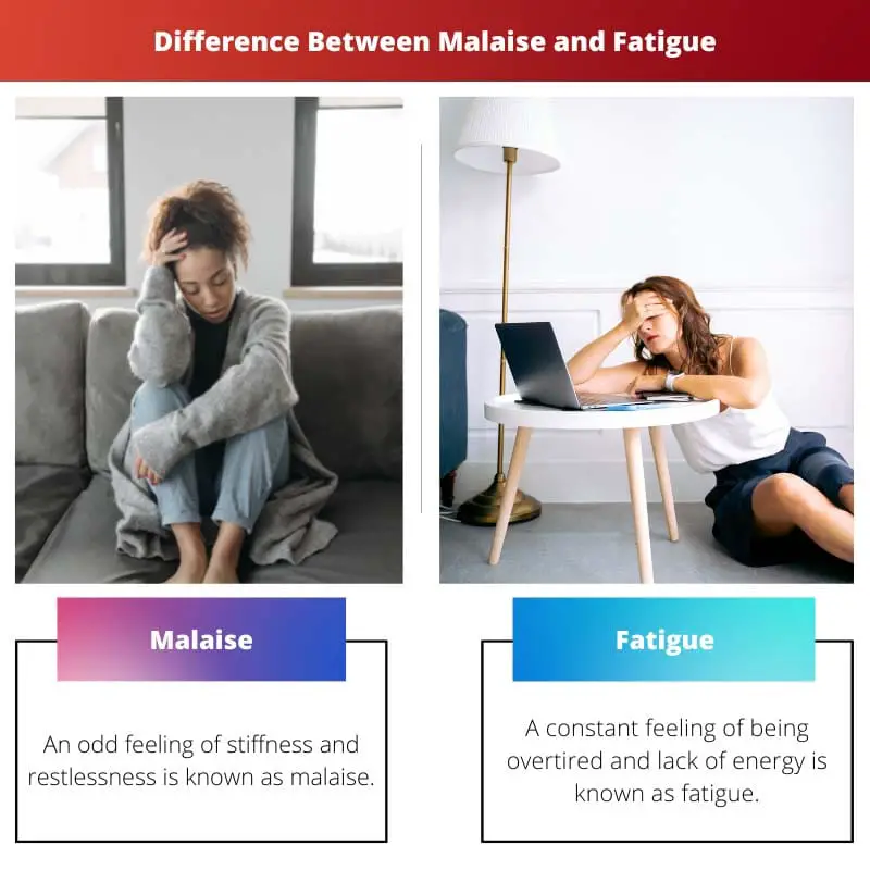 Malaise vs Fatigue - Forskellen mellem utilpashed og træthed