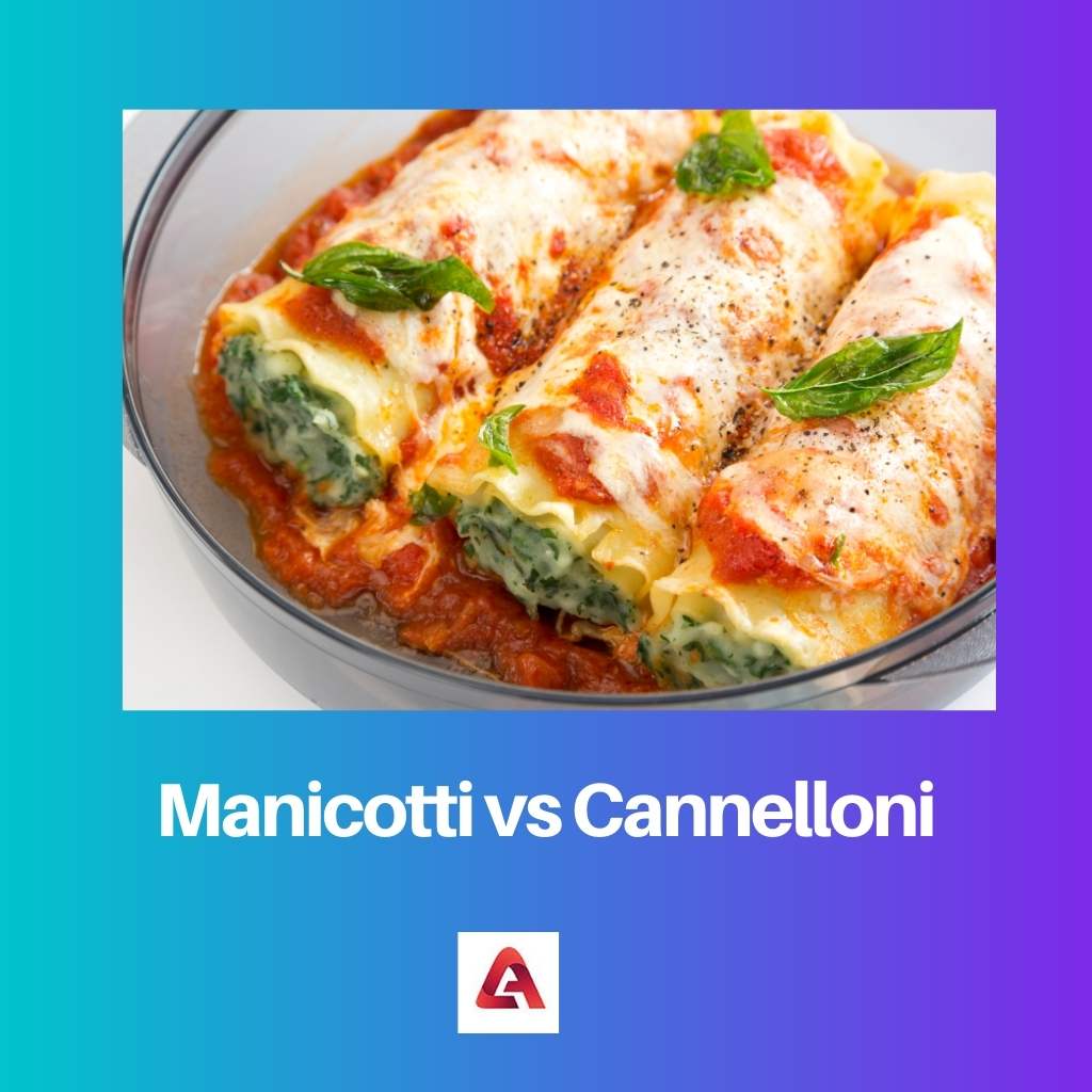 Manicotti vs Canneloni