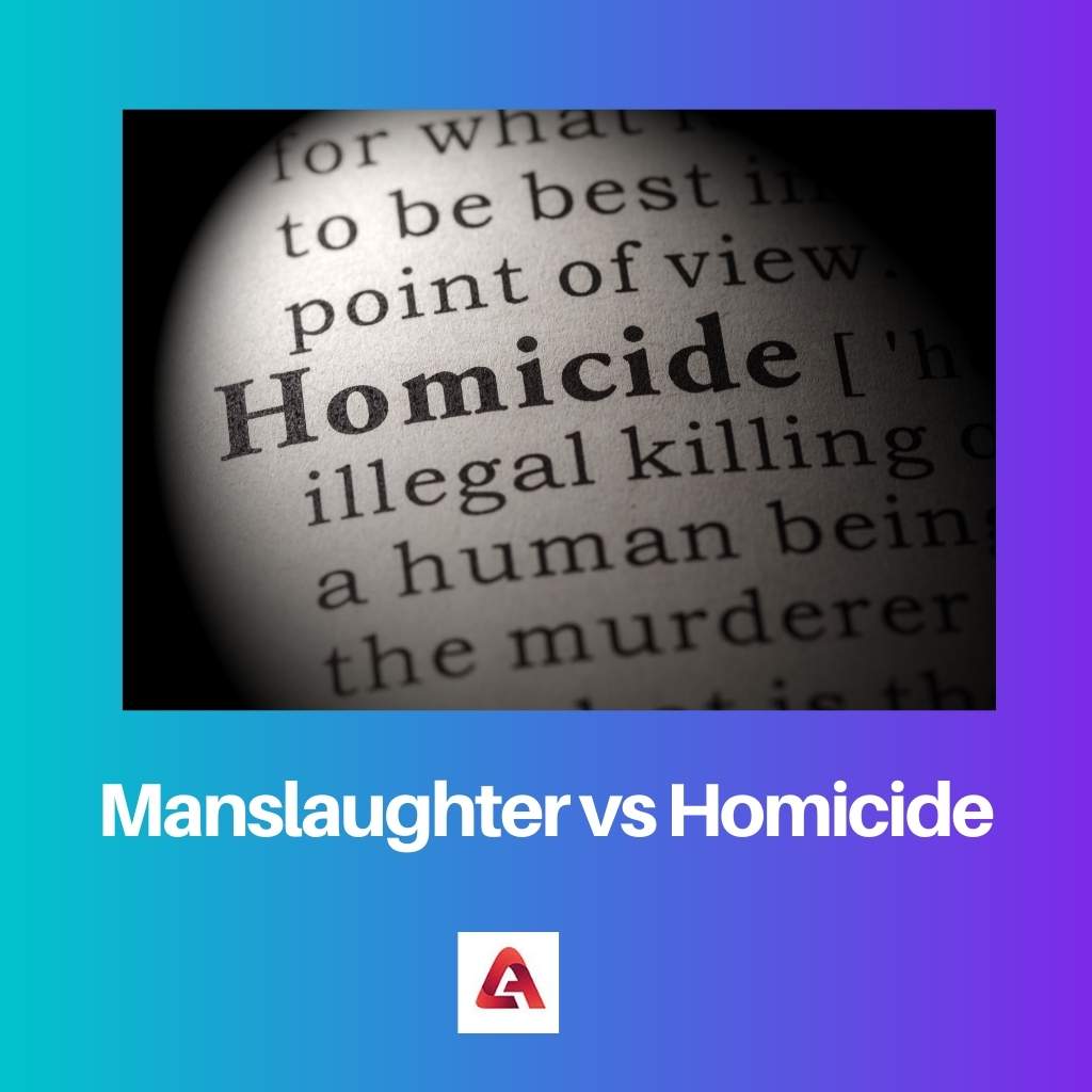 Manslaughter vs Homicide