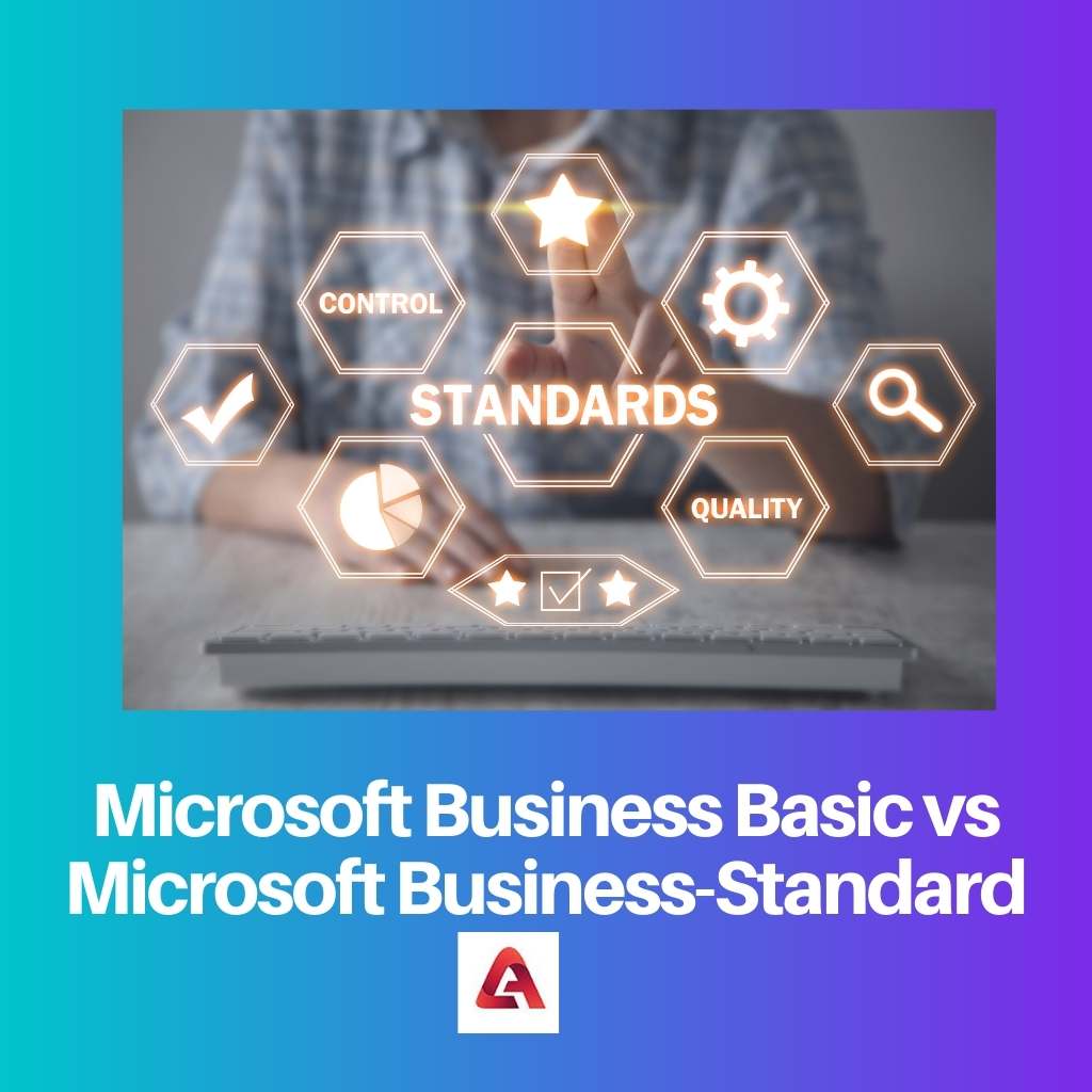 Microsoft Business Basic pret Microsoft Business Standard