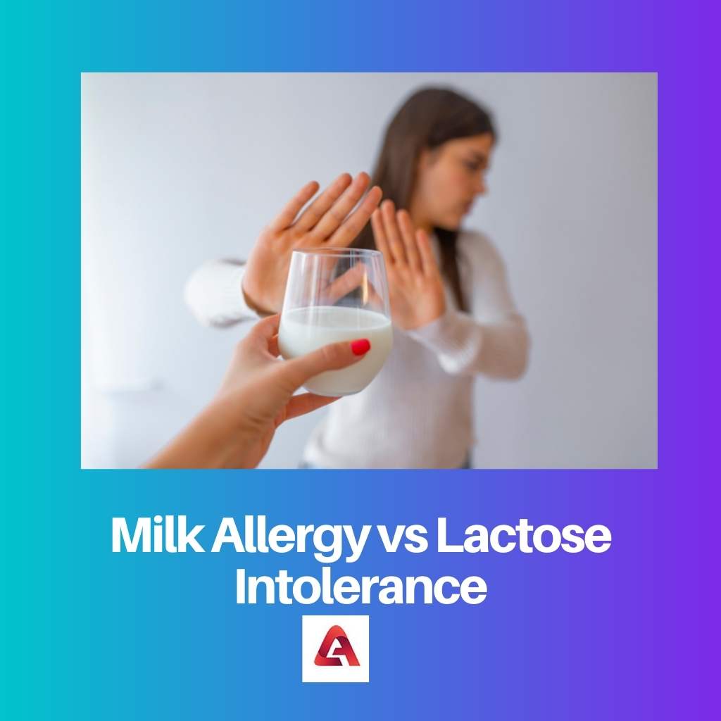 Dị ứng sữa vs Không dung nạp Lactose