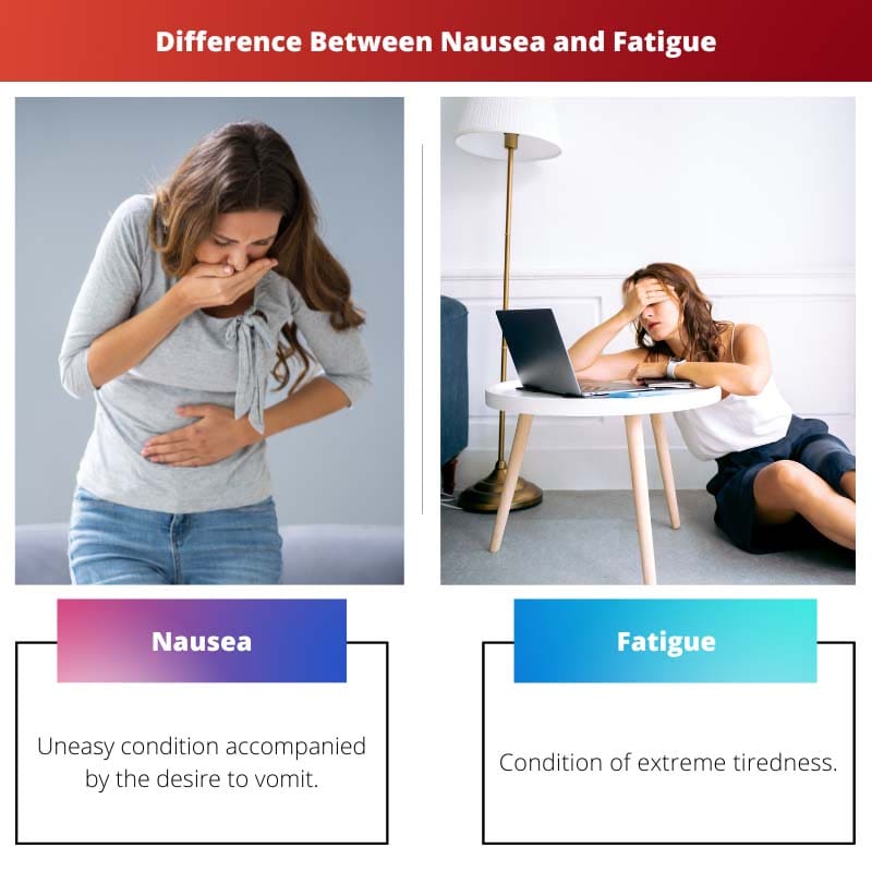 Náuseas vs fatiga: diferencia entre náuseas y fatiga