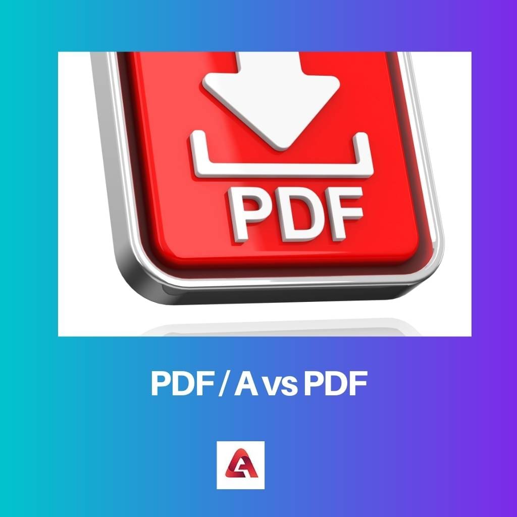 PDF A versus PDF