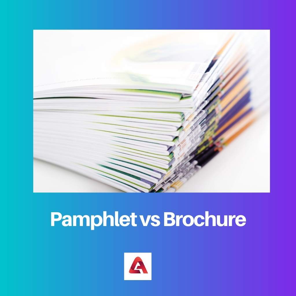 Pamphlet vs Brochure