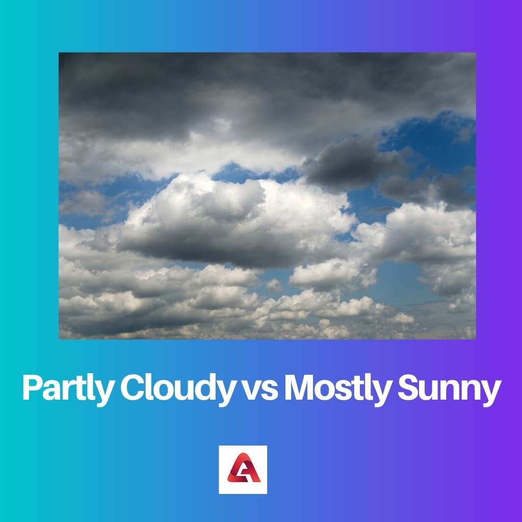 Gedeeltelijk bewolkt versus overwegend zonnig