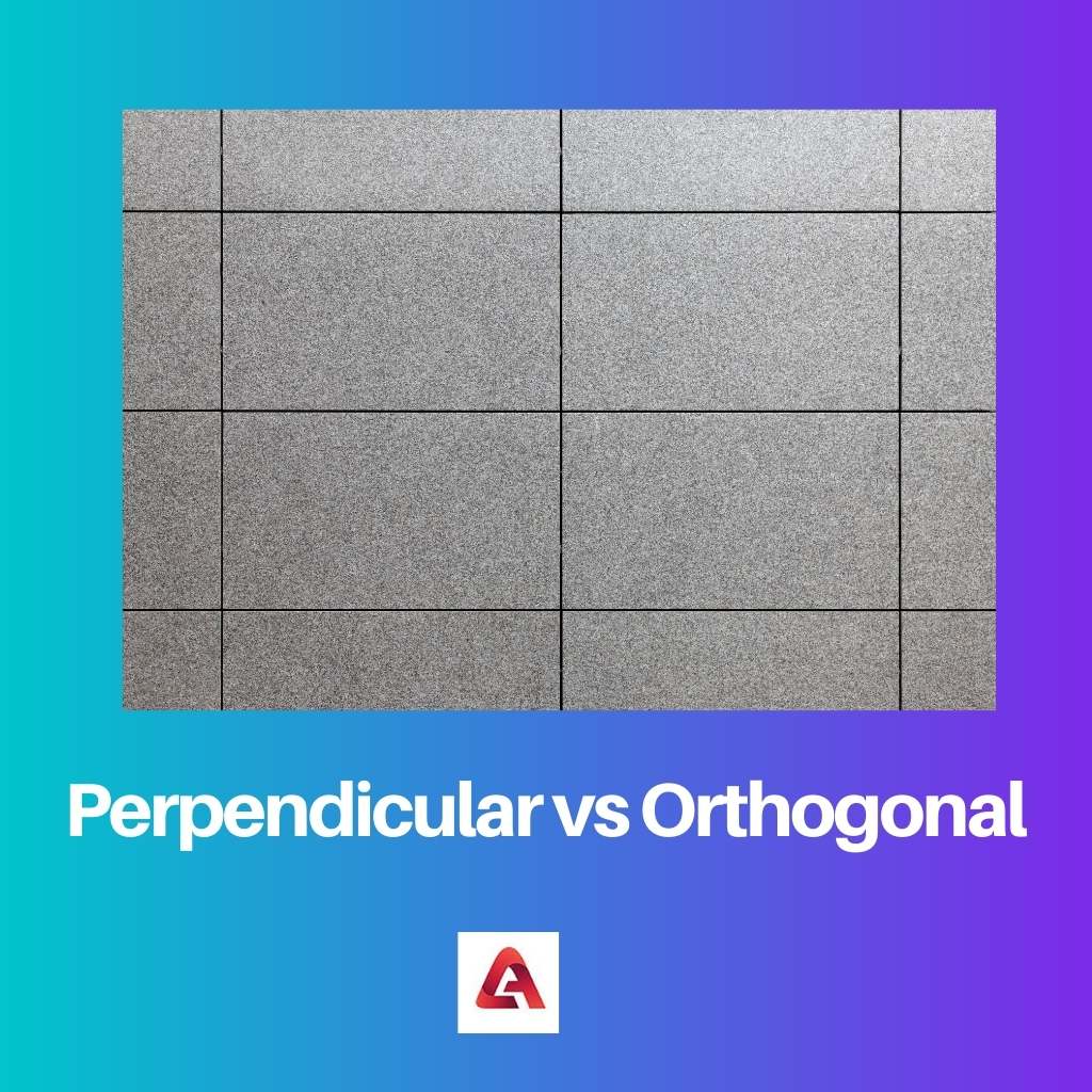 Perpendicolare vs ortogonale