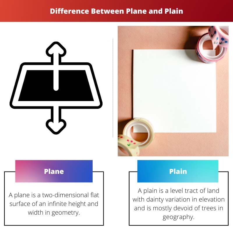 Plane vs Plain – Difference Between Plane and Plain