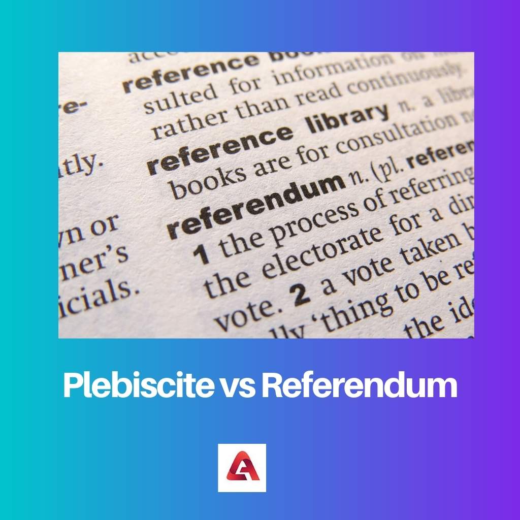 Plebiscit vs referendum
