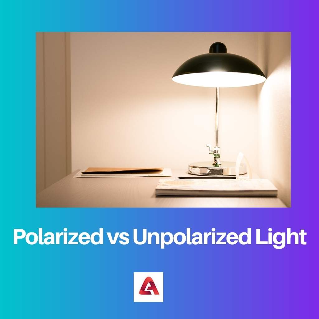 Lumière polarisée vs non polarisée